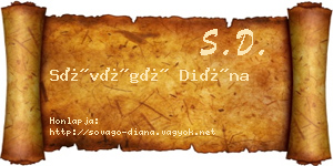 Sóvágó Diána névjegykártya