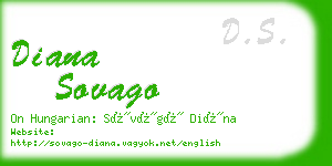 diana sovago business card